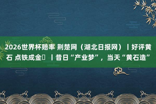 2026世界杯赔率 荆楚网（湖北日报网）丨好评黄石 点铁成金⑭丨昔日“产业梦”，当天“黄石造”