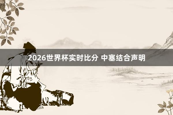 2026世界杯实时比分 中塞结合声明