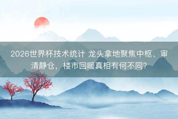 2026世界杯技术统计 龙头拿地聚焦中枢、审清静仓，楼市回暖真相有何不同？